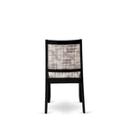 Ensemble de salle à manger East West Furniture – une table de cuisine et des chaises de salle à manger empilables – noir brossé (pièces et options d'assise)