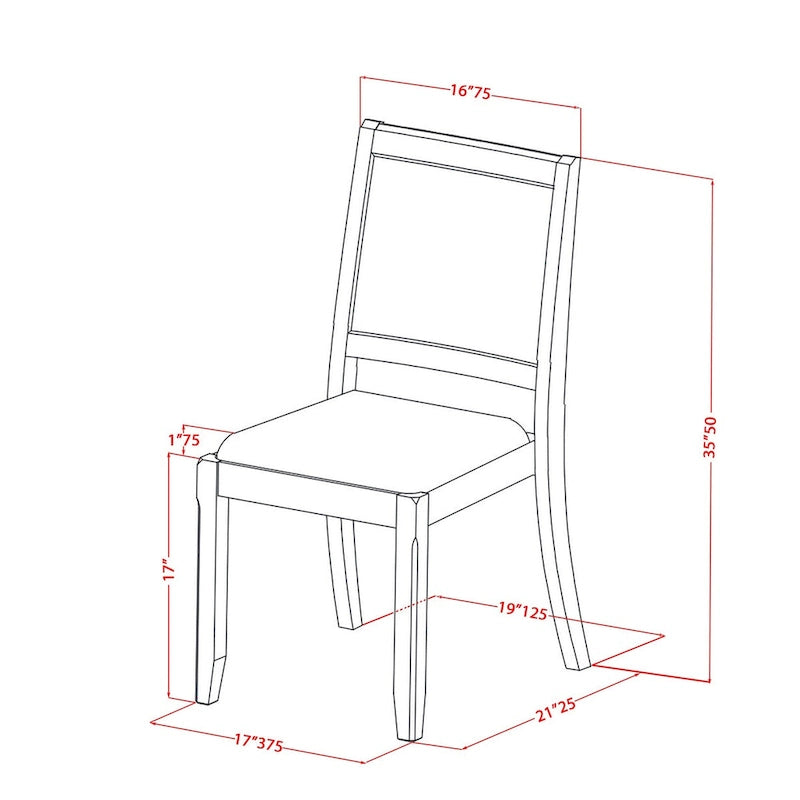 Ensemble de salle à manger East West Furniture – une table de cuisine et des chaises de salle à manger empilables – noir brossé (pièces et options d'assise)