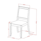 Ensemble de salle à manger East West Furniture – une table de cuisine et des chaises de salle à manger empilables – noir brossé (pièces et options d'assise)