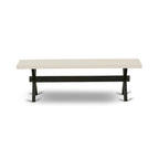 Ensemble de salle à manger East West Furniture – une table de cuisine et des chaises de salle à manger empilables – noir brossé (pièces et options d'assise)