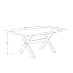 Ensemble de salle à manger East West Furniture – une table de cuisine et des chaises de salle à manger empilables – noir brossé (pièces et options d'assise)