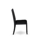 Ensemble de salle à manger East West Furniture – une table de cuisine et des chaises de salle à manger empilables – noir brossé (pièces et options d'assise)