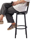 Ensemble de table de bar industrielle Eureka, ensemble de 3 pièces table à manger et tabourets rembourrés en PU, petit ensemble de table de bistrot de hauteur comptoir