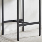 Ensemble de table de bar industrielle Eureka, ensemble de 3 pièces table à manger et tabourets rembourrés en PU, petit ensemble de table de bistrot de hauteur comptoir