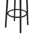 Ensemble de table de bar industrielle Eureka, ensemble de 3 pièces table à manger et tabourets rembourrés en PU, petit ensemble de table de bistrot de hauteur comptoir