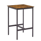 Ensemble de table de bar industrielle Eureka, ensemble de 3 pièces table à manger et tabourets rembourrés en PU, petit ensemble de table de bistrot de hauteur comptoir