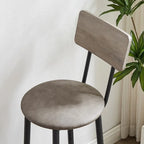 Ensemble de table de bar industrielle Eureka, ensemble de 3 pièces table à manger et tabourets rembourrés en PU, petit ensemble de table de bistrot de hauteur comptoir