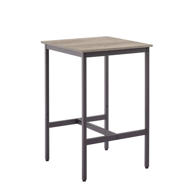 Ensemble de table de bar industrielle Eureka, ensemble de 3 pièces table à manger et tabourets rembourrés en PU, petit ensemble de table de bistrot de hauteur comptoir