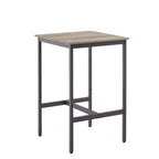 Ensemble de table de bar industrielle Eureka, ensemble de 3 pièces table à manger et tabourets rembourrés en PU, petit ensemble de table de bistrot de hauteur comptoir