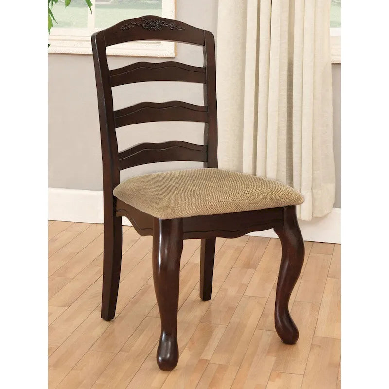 Ensemble de salle à manger 7 pièces en bois brun traditionnel Shak avec rallonge par Furniture of America