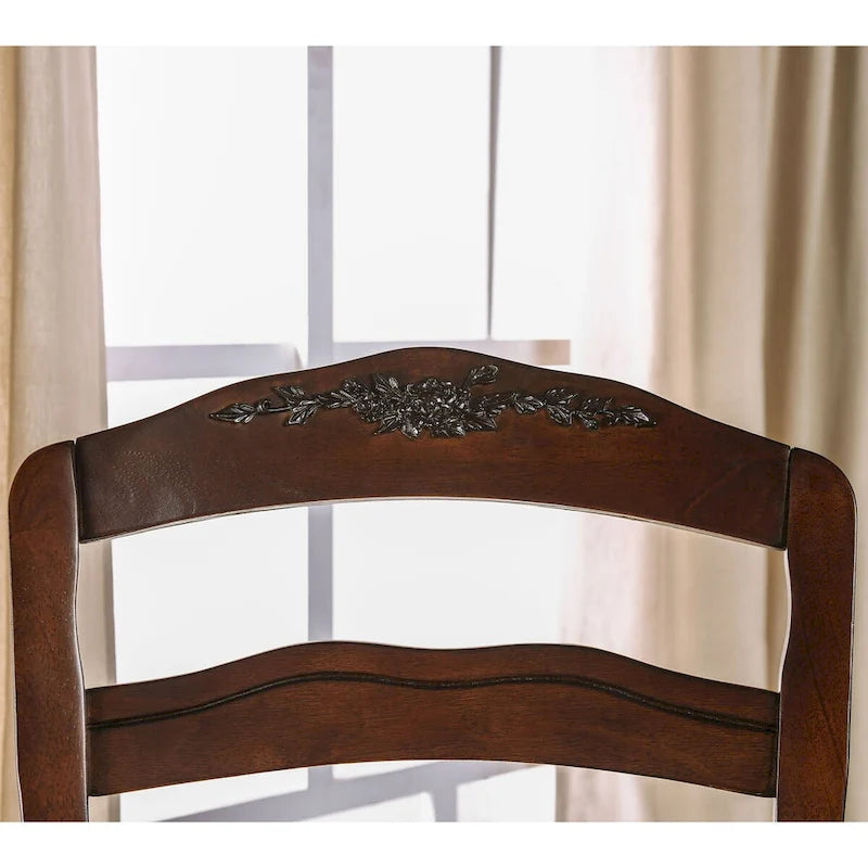 Ensemble de salle à manger 7 pièces en bois brun traditionnel Shak avec rallonge par Furniture of America