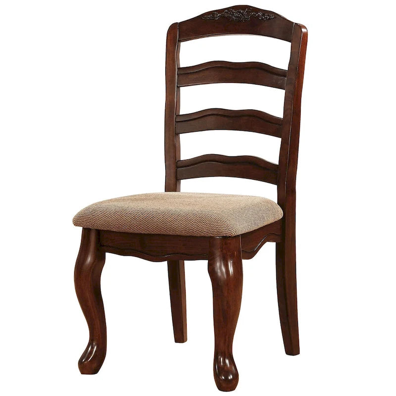 Ensemble de salle à manger 7 pièces en bois brun traditionnel Shak avec rallonge par Furniture of America