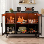 Sideboard Buffet Industrial Bar Cabinet with Wine Holder