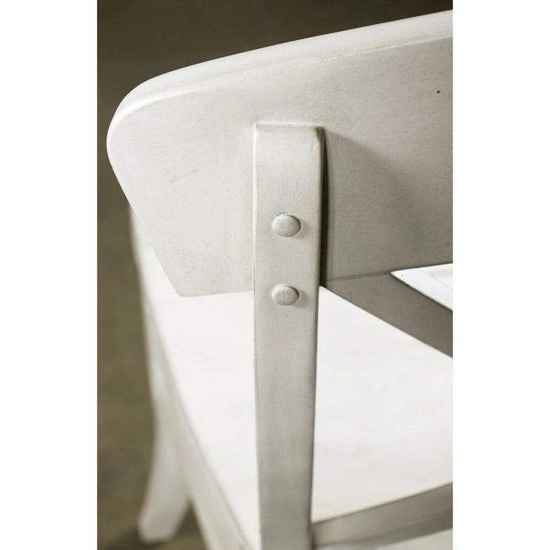 Chaises de salle à manger Roundhill Furniture Harola à dossier croisé (lot de 2), finition blanc fumé