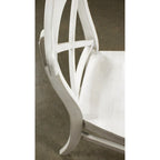 Chaises de salle à manger Roundhill Furniture Harola à dossier croisé (lot de 2), finition blanc fumé