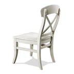 Chaises de salle à manger Roundhill Furniture Harola à dossier croisé (lot de 2), finition blanc fumé