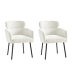 Chaise de salle à manger Amos Modern Boucle avec pieds réglables (lot de 2) par HULALA HOME