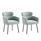Chaise de salle à manger Amos Modern Boucle avec pieds réglables (lot de 2) par HULALA HOME