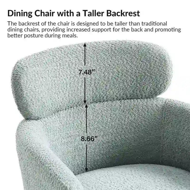 Chaise de salle à manger Amos Modern Boucle avec pieds réglables (lot de 2) par HULALA HOME
