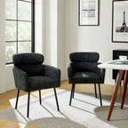 Chaise de salle à manger Amos Modern Boucle avec pieds réglables (lot de 2) par HULALA HOME