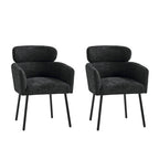 Chaise de salle à manger Amos Modern Boucle avec pieds réglables (lot de 2) par HULALA HOME
