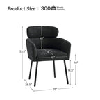Chaise de salle à manger Amos Modern Boucle avec pieds réglables (lot de 2) par HULALA HOME