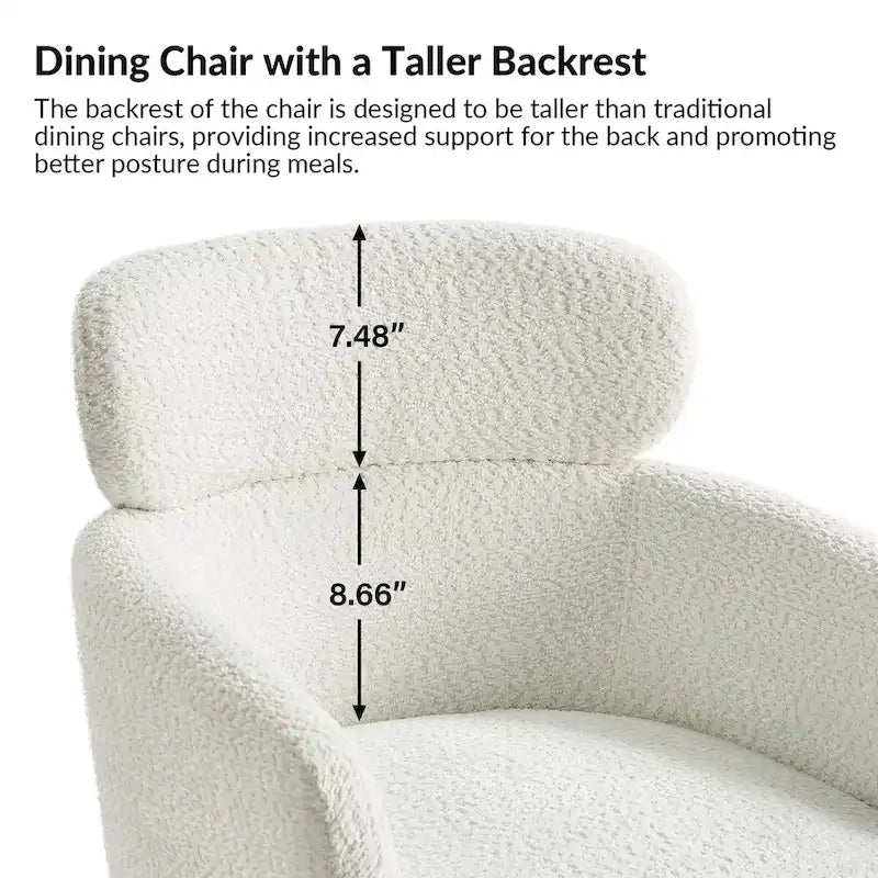Chaise de salle à manger Amos Modern Boucle avec pieds réglables (lot de 2) par HULALA HOME
