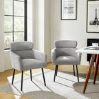 Chaise de salle à manger Amos Modern Boucle avec pieds réglables (lot de 2) par HULALA HOME