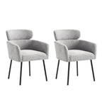 Chaise de salle à manger Amos Modern Boucle avec pieds réglables (lot de 2) par HULALA HOME