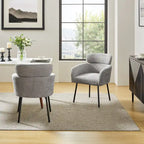 Chaise de salle à manger Amos Modern Boucle avec pieds réglables (lot de 2) par HULALA HOME