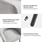 Chaise de salle à manger Amos Modern Boucle avec pieds réglables (lot de 2) par HULALA HOME