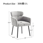 Chaise de salle à manger Amos Modern Boucle avec pieds réglables (lot de 2) par HULALA HOME