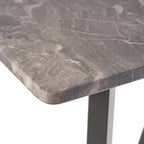 Table de salle à manger moderne hauteur bar 42, pieds en hévéa et plateau stratifié