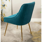 Chaise de salle à manger en velours style milieu de siècle