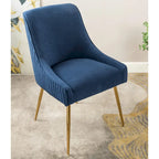 Chaise de salle à manger en velours style milieu de siècle