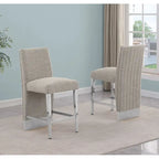 Chaise plissée avec bordure de clous chromés « Best Quality Furniture » - S.O.