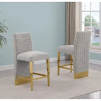 Chaise plissée avec bordure de clous chromés « Best Quality Furniture » - S.O.