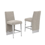 Chaise plissée avec bordure de clous chromés « Best Quality Furniture » - S.O.