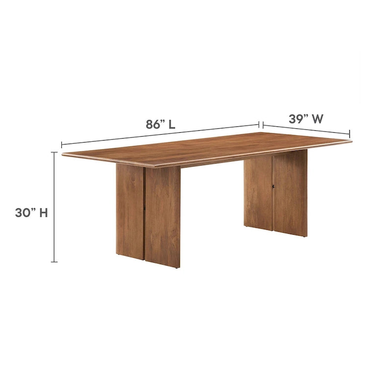 Ensemble table de salle à manger et banc en bois Amistad 86