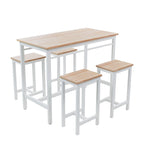 Ensemble table et 4 chaises de salle à manger moderne avec structure en métal