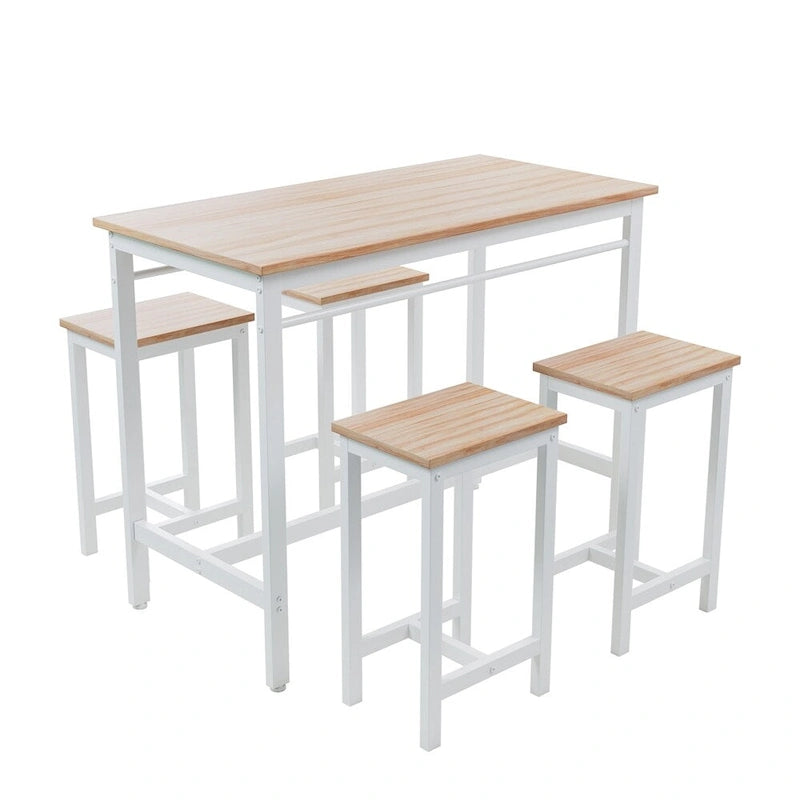 Ensemble table et 4 chaises de salle à manger moderne avec structure en métal