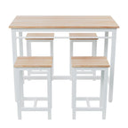 Ensemble table et 4 chaises de salle à manger moderne avec structure en métal