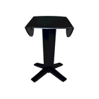 Table à manger piédestal de hauteur comptoir en bois massif de 42 po, à double abattant rond