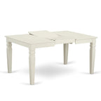 Ensemble de salle à manger East West Furniture, comprenant une table de cuisine rectangulaire et des chaises, blanc cassé (options de pièces)
