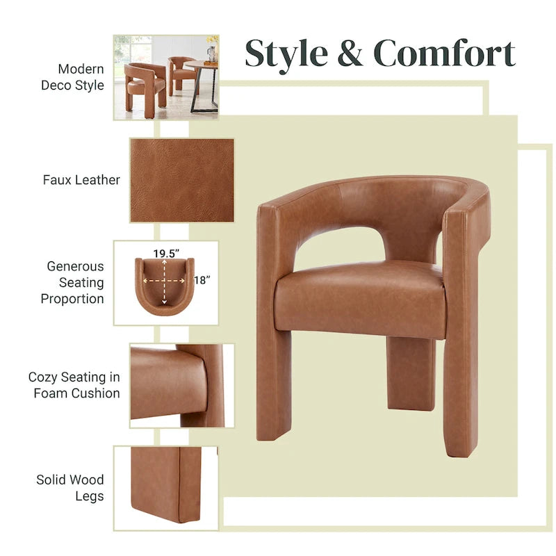 Chaise de salle à manger Sherlyn avec accoudoirs