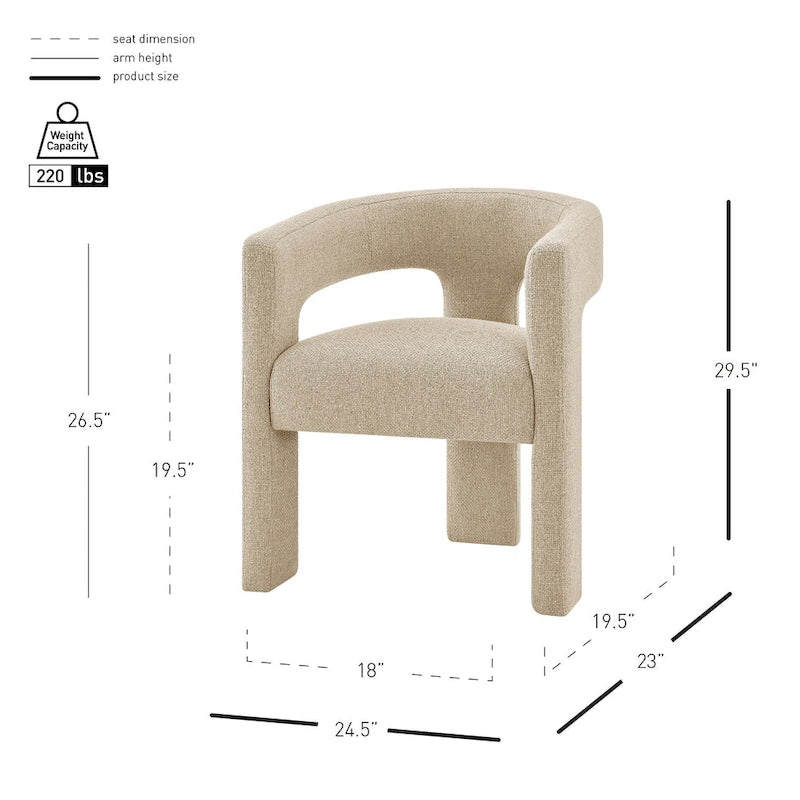Chaise de salle à manger Sherlyn avec accoudoirs