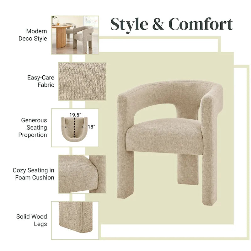 Chaise de salle à manger Sherlyn avec accoudoirs