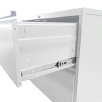 Classeur vertical en acier à 3 tiroirs, blanc/noir, avec serrure, pour un seul utilisateur