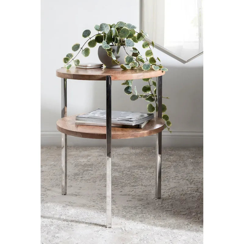 Table d'appoint ronde Lamaar Kate and Laurel - 19x19x25