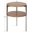 Table d'appoint ronde Lamaar Kate and Laurel - 19x19x25